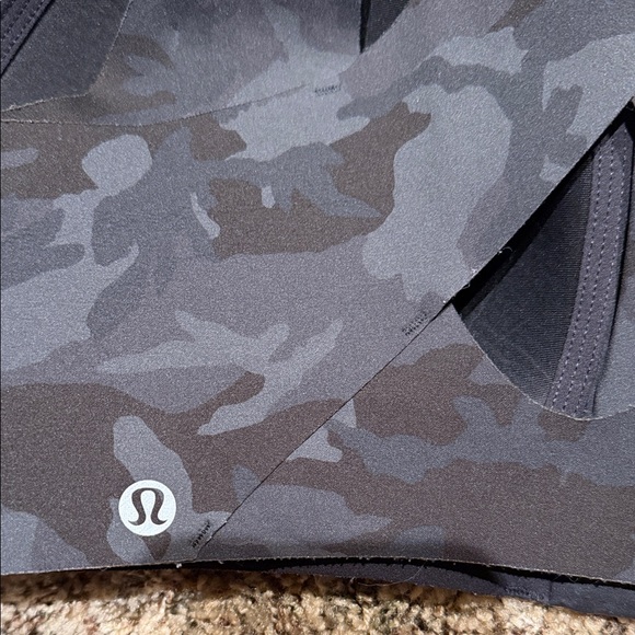Lululemon Enlite Bra Zip Front Incognito Camo Multi Grey 36DD - Picture 5 of 9